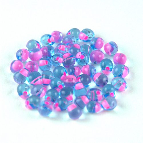 Miyuki drop gyöngy-f19 - Electric Peach Lined Light Blue - 3,4mm