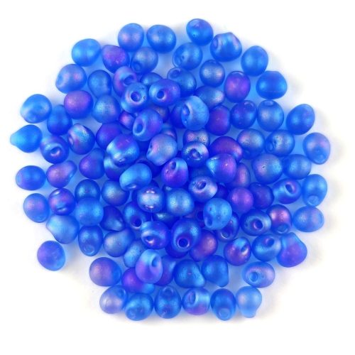 Miyuki drop gyöngy – 150fr – Frosted Rainbow Sapphire - 3.4mm