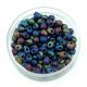 Miyuki Drop Japanese Seed Bead - Frosted Rainbow Black - size: 3,4mm
