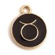 Pendant - Zodiac Sign - Bika -  Black Gold Colour - 12x15mm