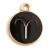 Pendant - Zodiac Sign - Aries -  Black Gold Colour - 12x15mm