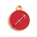 Pendant - Zodiac Sign - Sagitarius -  Red Gold Colour - 12x15mm
