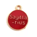 Pendant - Zodiac Sign - Sagitarius -  Red Gold Colour - 12x15mm