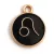 Pendant - Zodiac Sign - Leo -  Black Gold Colour - 12x15mm