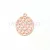 Pendant - Rose-Window - Pink - 15x11mm
