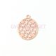 Pendant - Rose-Window - Pink - 15x11mm