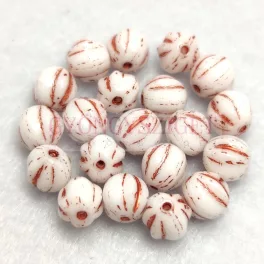 Melon Bead - Alabaster Copper - 6mm