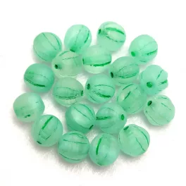 Melon Bead - Matt Crystal Green - 6mm