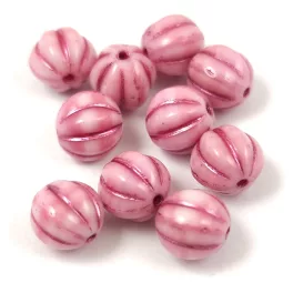 Melon gyöngy - Pink Violet - 8mm