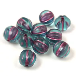Melon gyöngy - Dark Aqua Violet - 8mm