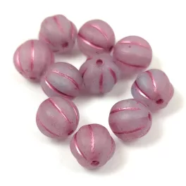 Melon gyöngy - Crystal Matt Violet - 8mm