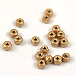 Czech faceted micro spacer bead - Aztec Gold - 2x3mm
