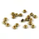 Czech faceted micro spacer bead - Crystal Full Amber - 2x3mm