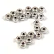 Czech faceted micro spacer bead - Silver - 2x3mm