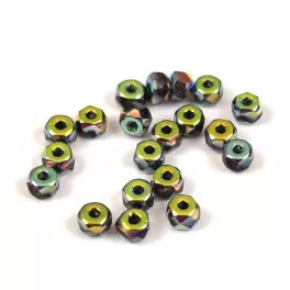   Czech faceted micro spacer bead - Crystal Full Vitrail - 2x3mm