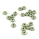 Czech faceted micro spacer bead - Alabaster Light Green Luster - 2x3mm