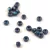 Czech faceted micro spacer bead - Polychrome Denim Blue - 2x3mm