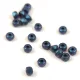 Czech faceted micro spacer bead - Polychrome Denim Blue - 2x3mm