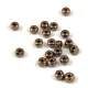 Czech faceted micro spacer bead - Golden Bronze - 2x3mm