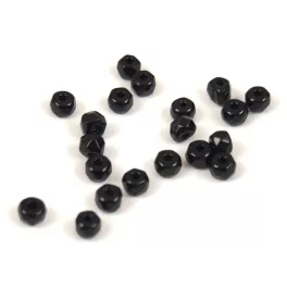 Czech faceted micro spacer bead - Jet - 2x3mm