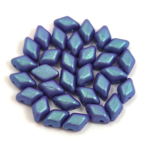 Mini Gemduo cseh préselt üveggyöngy - Tropical Blue Grape - 6x4 mm