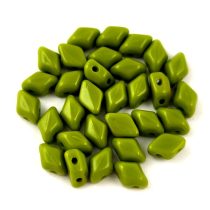 Mini Gemduo cseh préselt üveggyöngy - green pea - 6x4 mm
