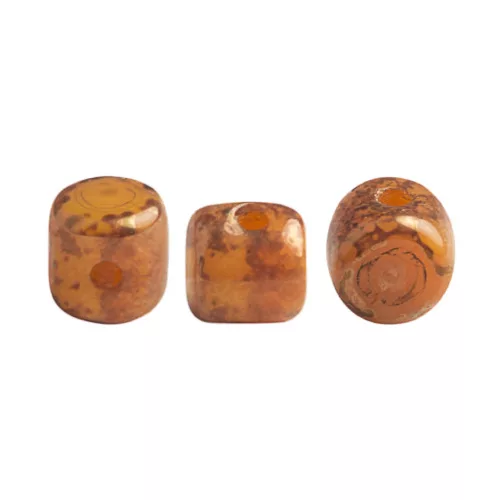 Minos® par Puca®gyöngy - Orange Opal Bronze - 2.5x3 mm