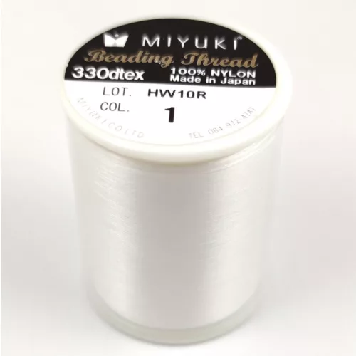 Miyuki Beading Thread - fehér - 500m