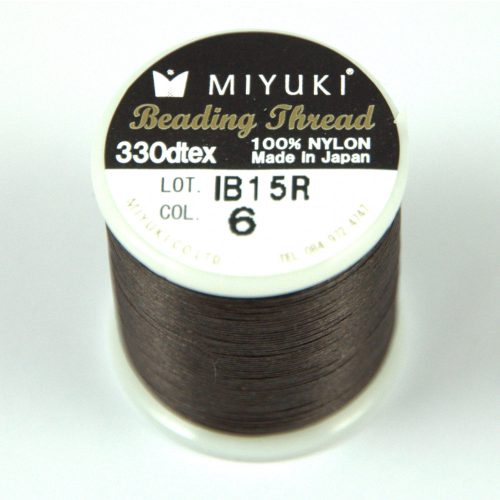 Miyuki fűzőcérna - sötét barna - 50m