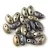 Mobyduo Czech Pressed 2 Hole Bead - Metallic Grey Iris - 3x8mm
