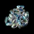 Mobyduo Czech Pressed 2 Hole Bead - Crystal AB - 3x8mm
