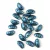 Mobyduo Czech Pressed 2 Hole Bead - Pastel Petrol - 3x8mm
