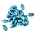 Mobyduo Czech Pressed 2 Hole Bead - Metallic Aqua - 3x8mm