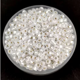   Miyuki Japanese Round Seed Bead - 1f - Silver Lined Matt Crystal - size:11/0