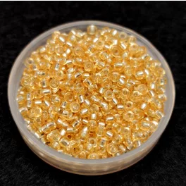   Miyuki Japanese Round Seed Bead - 3 - Silver Lined Gold - size:11/0