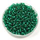 Miyuki Japanese Round Seed Bead - 17f - Matt Silver Lined Emerald - size:11/0