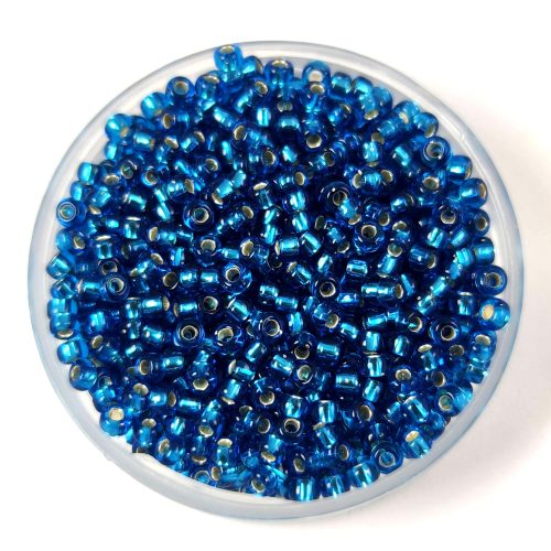Miyuki Japanese Round Seed Bead - 25 - Silver Lined Capri Blue - size:11/0