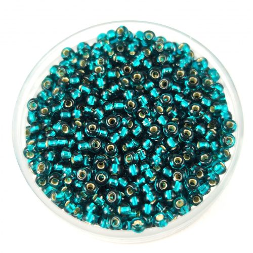 Miyuki Japanese Round Seed Bead - 20 - Silver Lined Teal - size:11/0