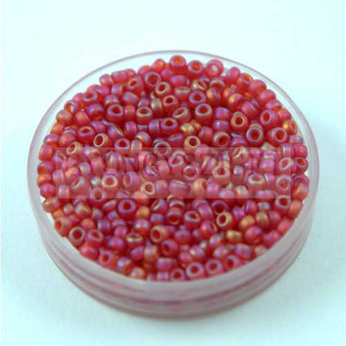 Miyuki Japanese Round Seed Bead - 141fr - Rainbow Frosted Transparent Red - size:11/0