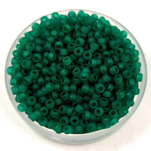 Miyuki Japanese Round Seed Bead - 147f - Matte Transparent Emerald - size:11/0