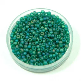   Miyuki Japanese Round Seed Bead - 147fr - Matte Transparent Emerald AB - size:11/0