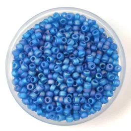   Miyuki Japanese Round Seed Bead - 149fr - Matt Capri Blue AB - size:11/0