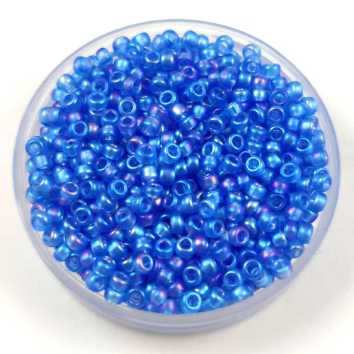 Miyuki Japanese Round Seed Bead - 150sfr - Semi Matte Transparent Sapphire AB - size:11/0