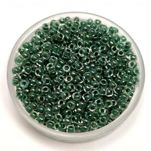 Miyuki Japanese Round Seed Bead - 217 - Forest Green Lined Crystal - size:11/0