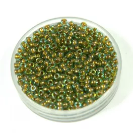   Miyuki Japanese Round Seed Bead - 229 - Colour Lined Olive Green - size:11/0