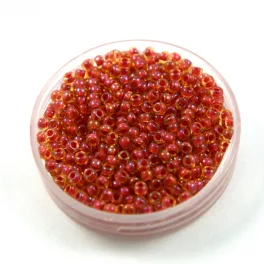   Miyuki Japanese Round Seed Bead - 235 - Red Lined Topaz - size:11/0
