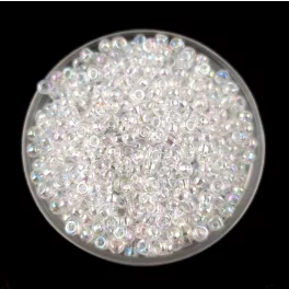   Miyuki Japanese Round Seed Bead - 250 - Rainbow Crystal - size:11/0