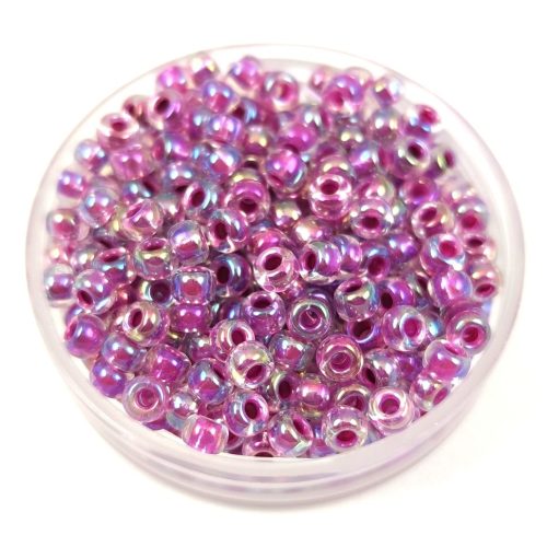 Miyuki Japanese Round Seed Bead - 264 - Raspberry Lined Crystal AB - size:11/0