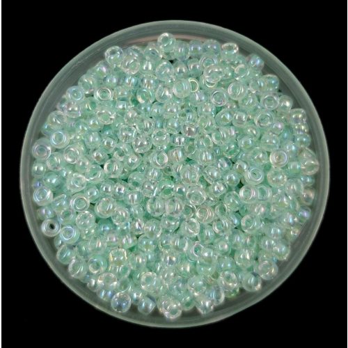 Miyuki kásagyöngy - 271 - Light Mint Lined Crystal AB - méret:11/0