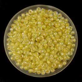   Miyuki Japanese Round Seed Bead - 273 - Light Yellow Lined Crystal AB - size:11/0